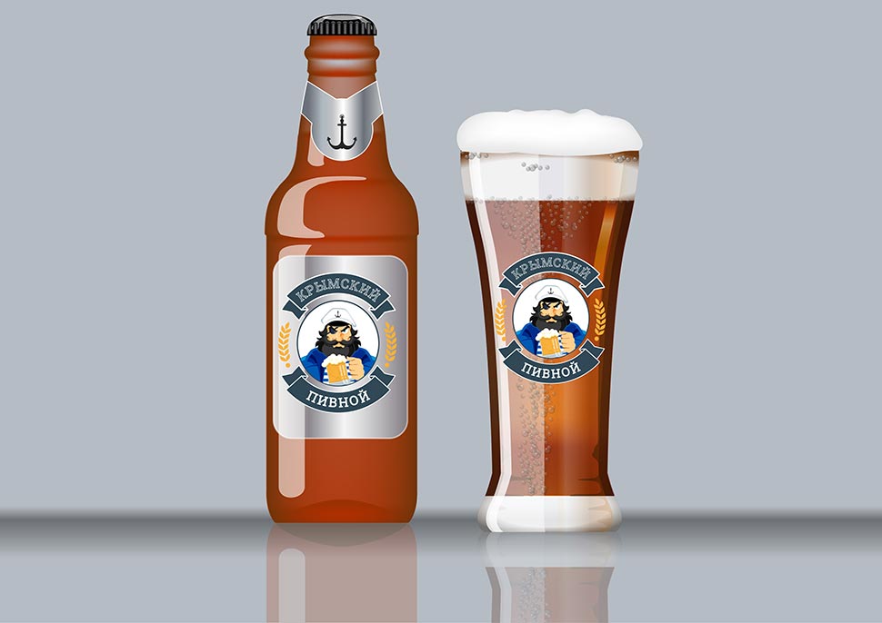 Разработка логотипа для паба Крымский пивной