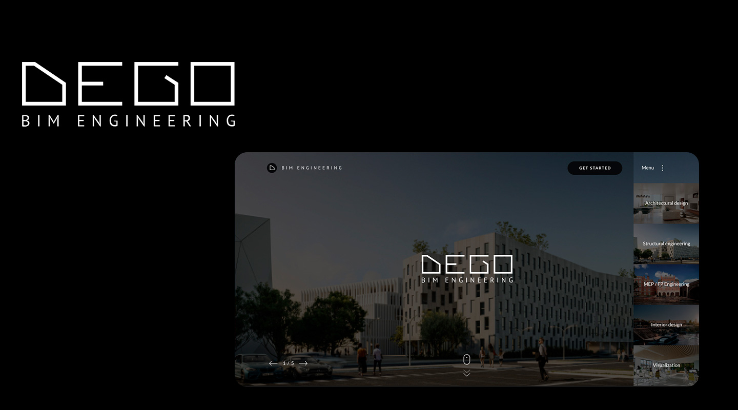 Разработка корпоративного сайта для студии Dego Bim