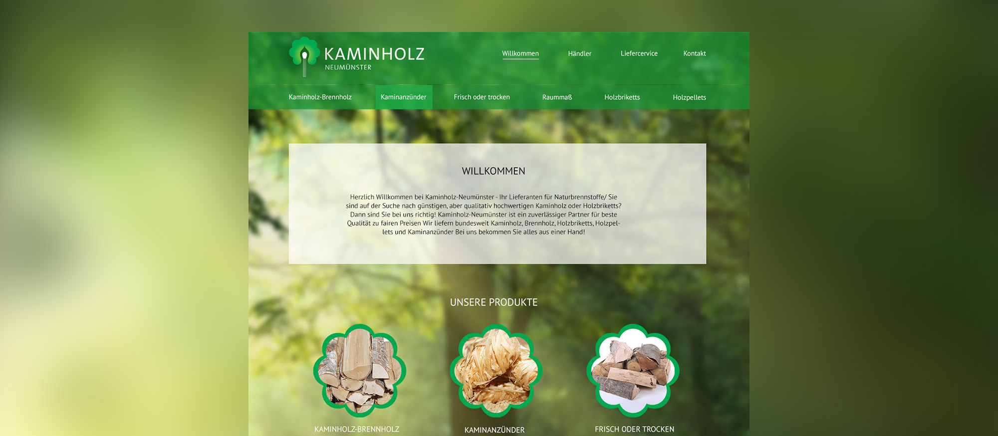 Створення сайту-візитки для виробників біопалива «Kaminholz»